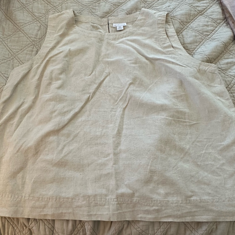 XXL Liz Claiborne linen tank new without tags